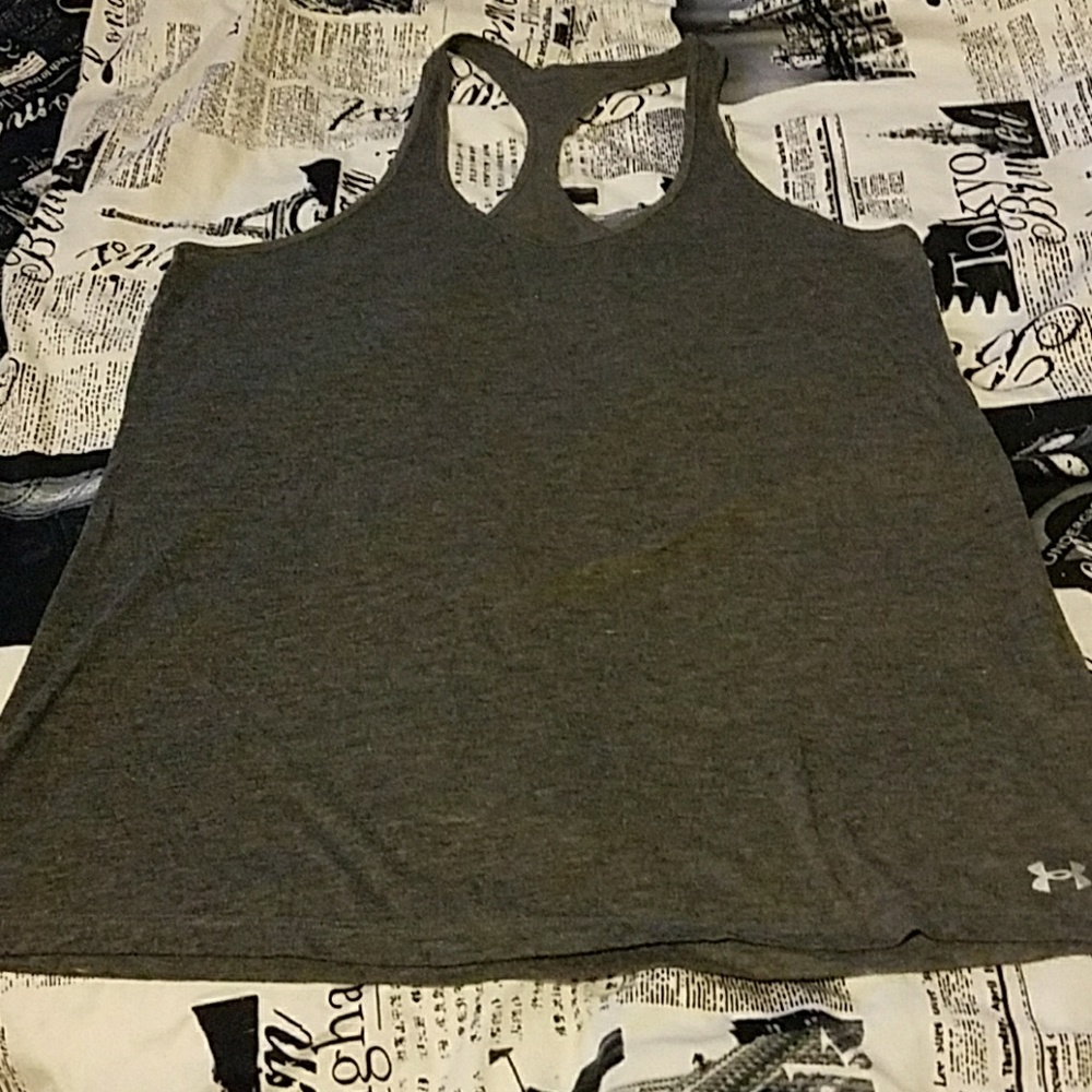 Under Armour heather gray lightweight tank top